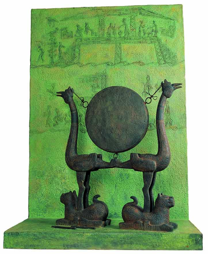 中國古代音樂文物雕塑大系：戰國　虎座鳥架懸鼓