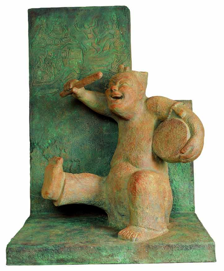 中國古代音樂文物雕塑大系：東漢　說唱俑