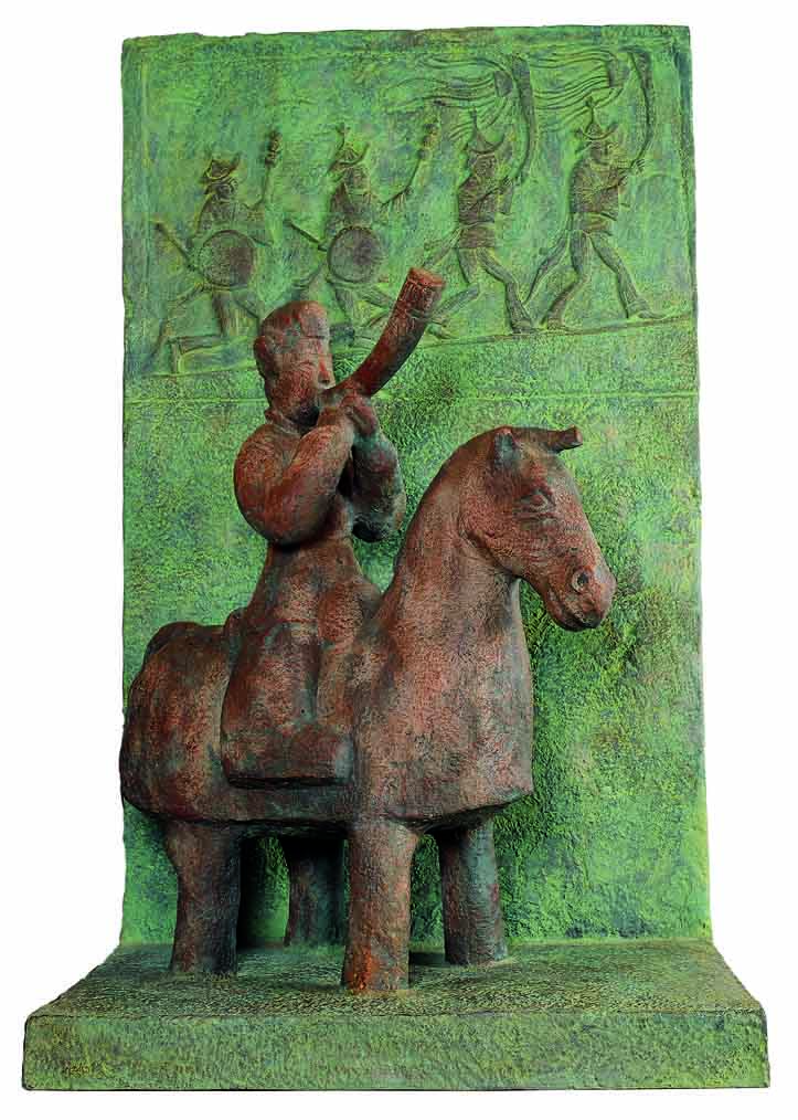 中國古代音樂文物雕塑大系：北魏　騎馬胡角俑