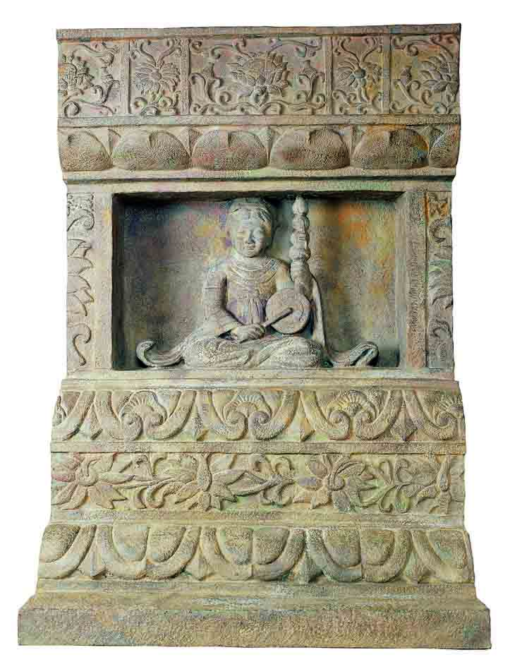 中國古代音樂文物雕塑大系：五代前蜀　鞉牢雞婁鼓女樂浮雕